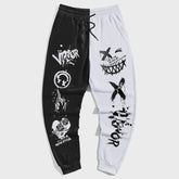 Street Style Big Men's Casual Color Block Vintage Trousers